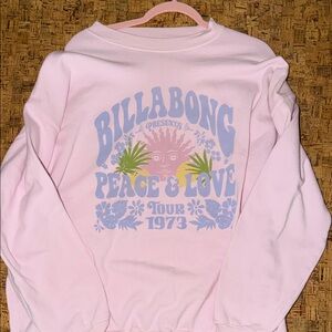 Billabong Light Pink Graphic Sweatshirt